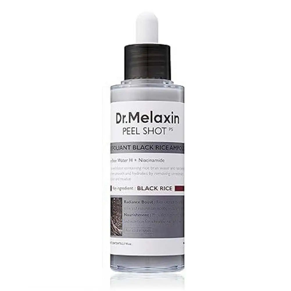 Korean Dr. Melaxin Peel Shot White and Black Rice Exfoliating Essence Moisturizing Gentle Exfoliation Soften Serum Skin Care