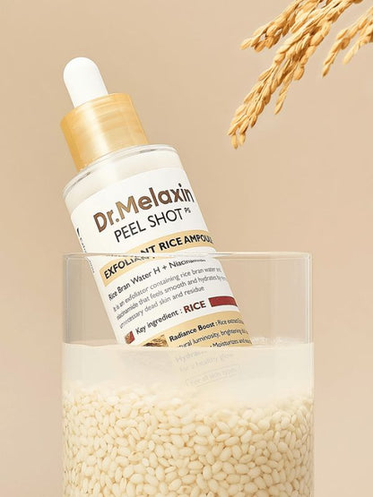 Dr. Melaxin Peel Shot White and Black Rice Exfoliating Essence